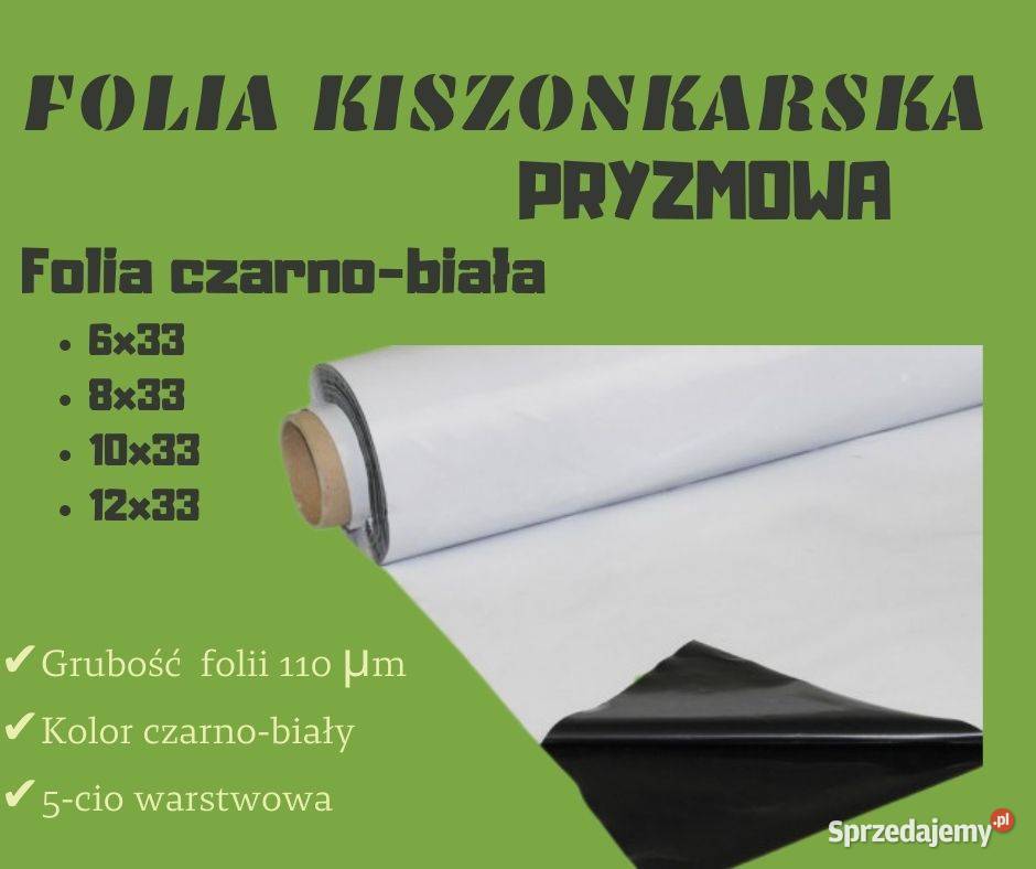 Folia silosowa 5 warstwowa czarnobiała FOLIA Widawa