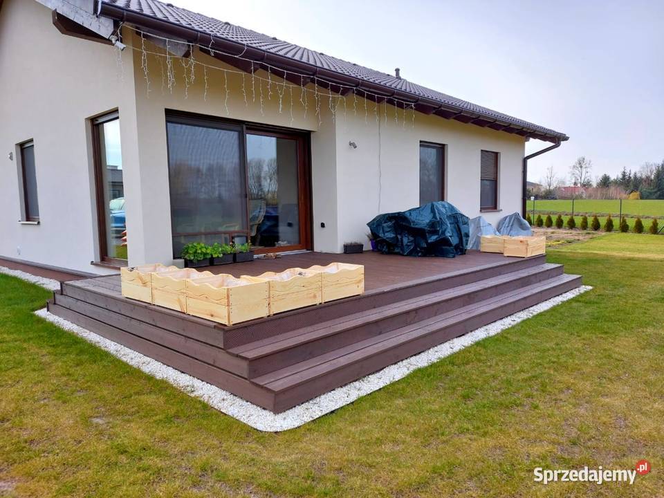 Donica drewniana prostokątna kwietnik osłonka Pozostałe świętokrzyskie Radków