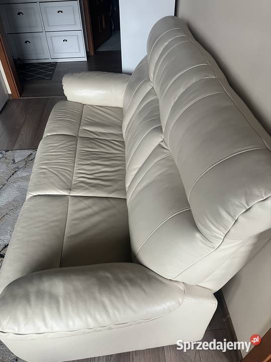 Komplet skórzany wypoczynkowy sofa fotele dolnośląskie Oława