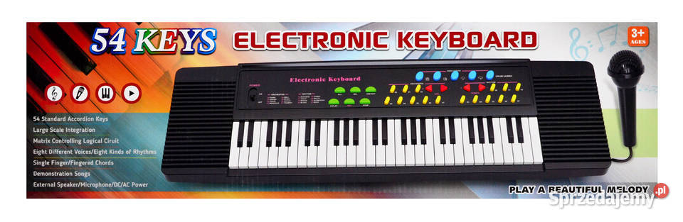 Organki pianinko keyboard z mikrofonem 50 Edukacyjne Poznań