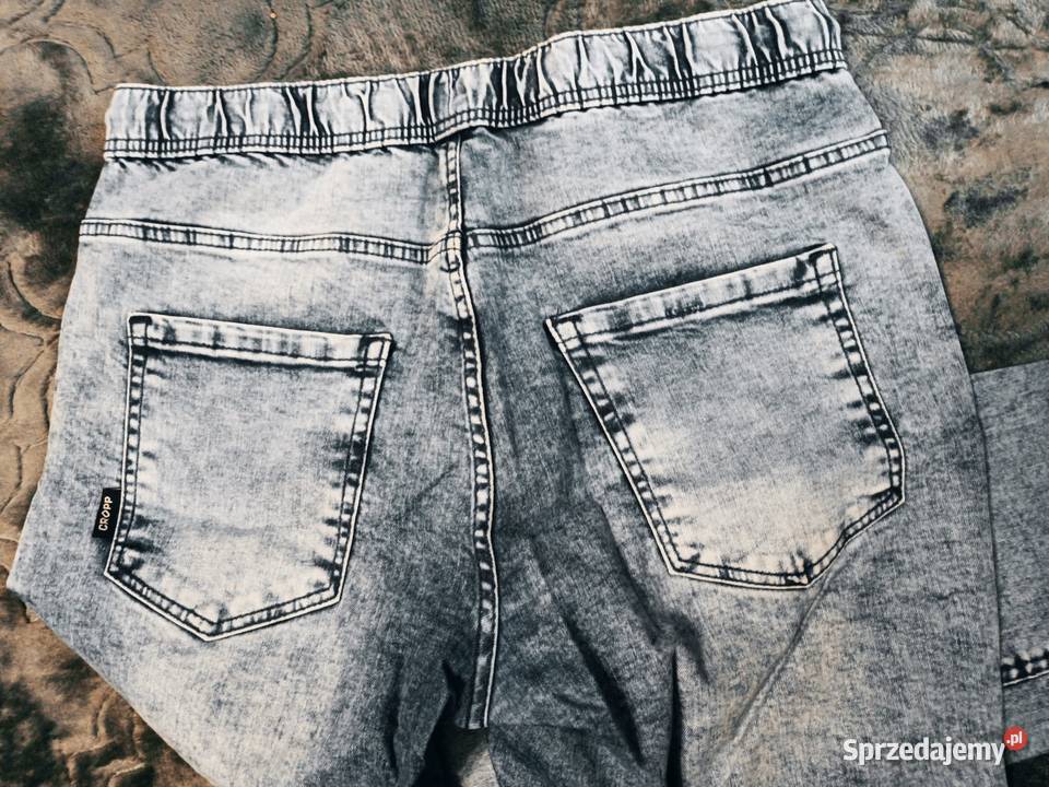 Niebieskie jeansowe joggery CROPP Denim Lab Rozmiar L Katowice sprzedam