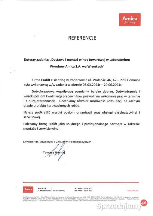 Winda platforma podnośnik osób niepełnosprawnych Pacierzów
