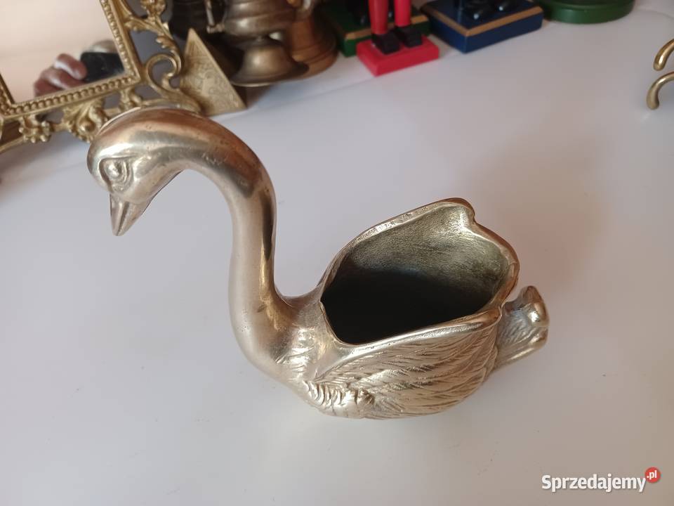 Żardiniera mosiężna Łabędź Poznań