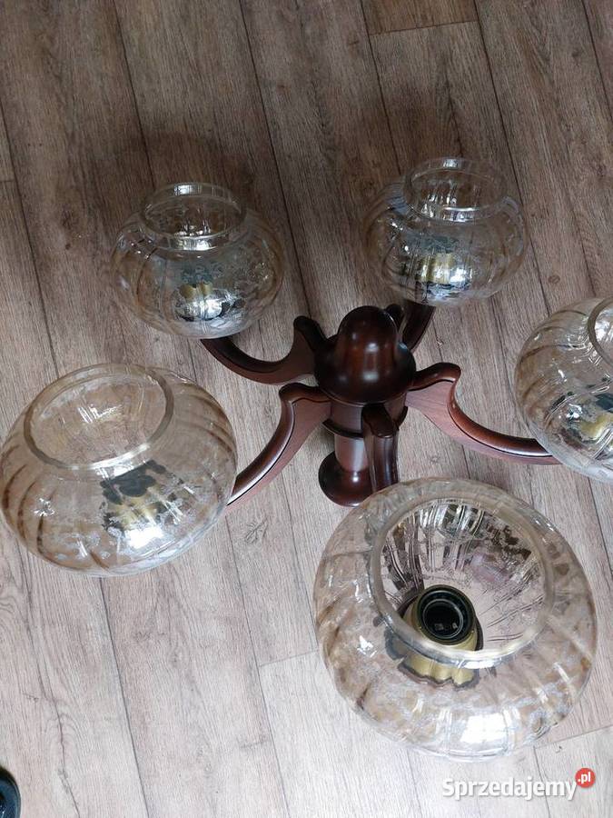 Żyrandol PRL vintage Lubliniec