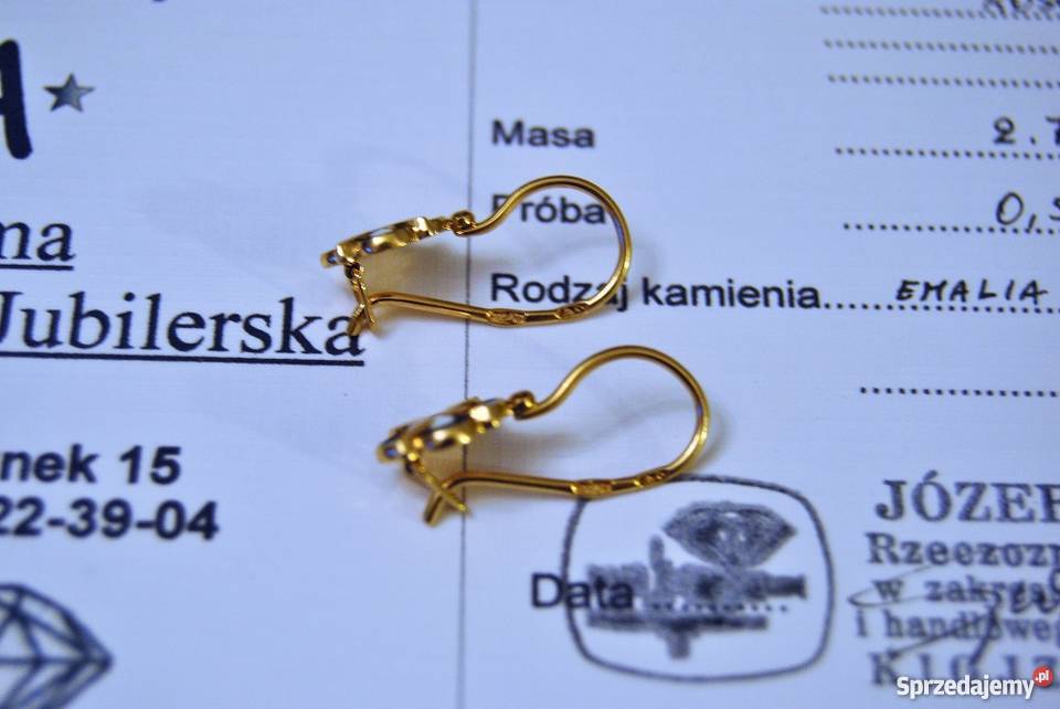 Okazja Sprzedam złote kolczyki próby 583 Tarnów