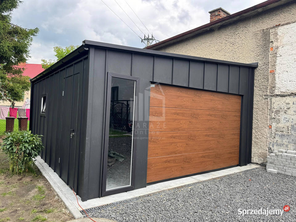 Garaż Blaszany 5x55 m brama 2x okno drzwi blacha Sprzedaż Busko-Zdrój