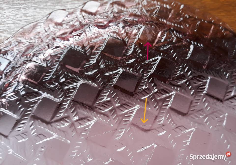 Talerz Kratka Plecionka ok 235 Ząbkowice szkło Dąbrowa Górnicza sprzedam