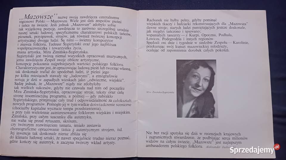 Mazowsze Stroje ludowe w programie zespołu WAiF Antykwariat Koźminek