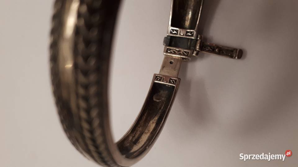 Bransoleta srebrna bangla z markazytami mazowieckie Radom