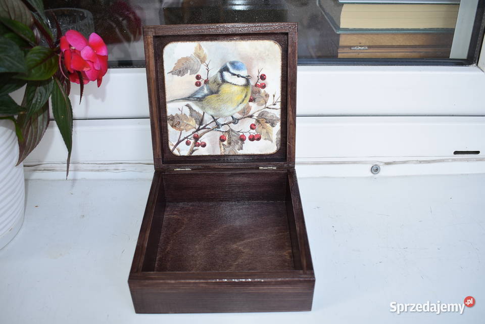Szkatułka pudełko rękodzieło decoupage Rękodzieło