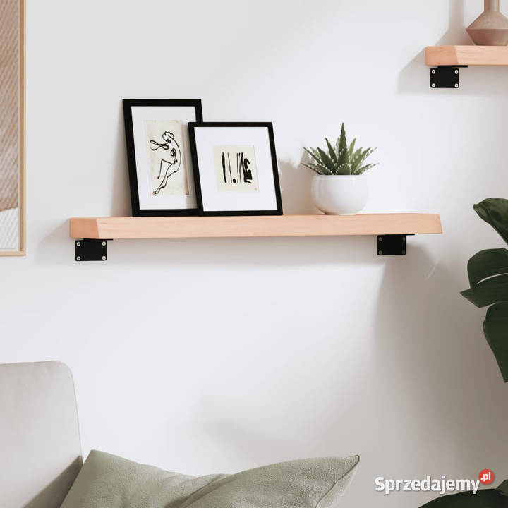 Półka 60x10x4 surowe lite drewno dębowe WM363519 Warszawa