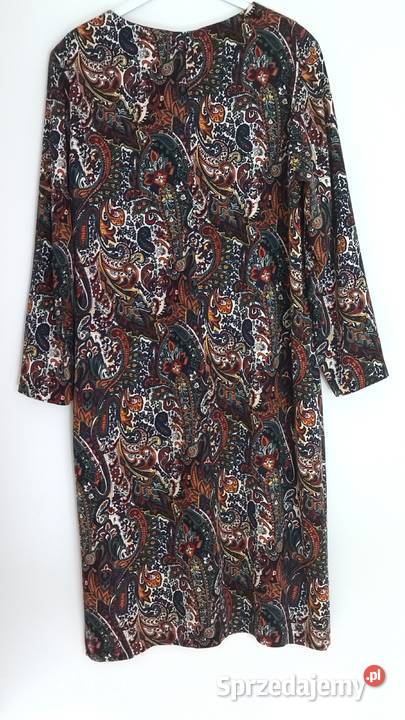 Prosta sukienka wzór paisley Bialcon rozmiar 40 sprzedam