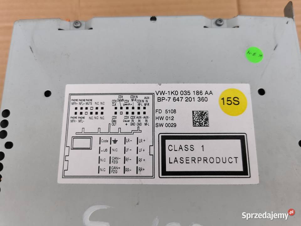 Radio cd vw golf 5 V 6 VI passat b6 Touran caddy wielkopolskie Sieraków sprzedam
