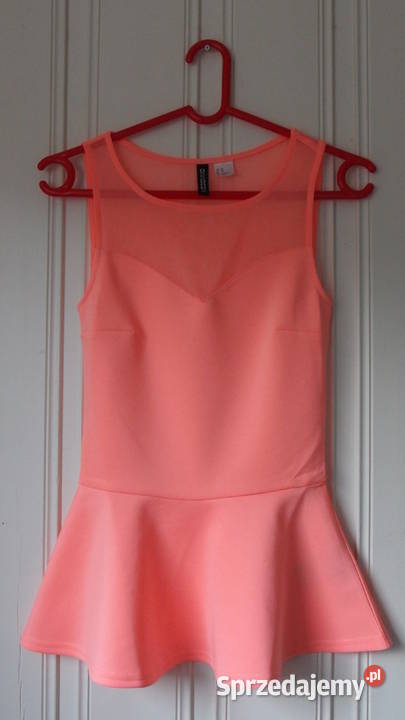 Morelowy top baskinka bluzka koszulka hm xs 34 kujawsko-pomorskie Toruń sprzedam