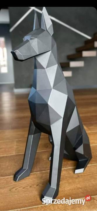 Doberman metal rzeźba stał figura Opole
