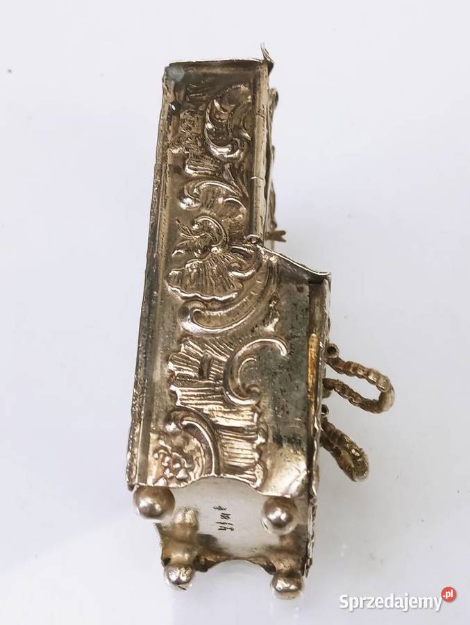 Hanau Kredens Srebro pr 800 Miniatura Komoda Antyki lubuskie Nowa Sól