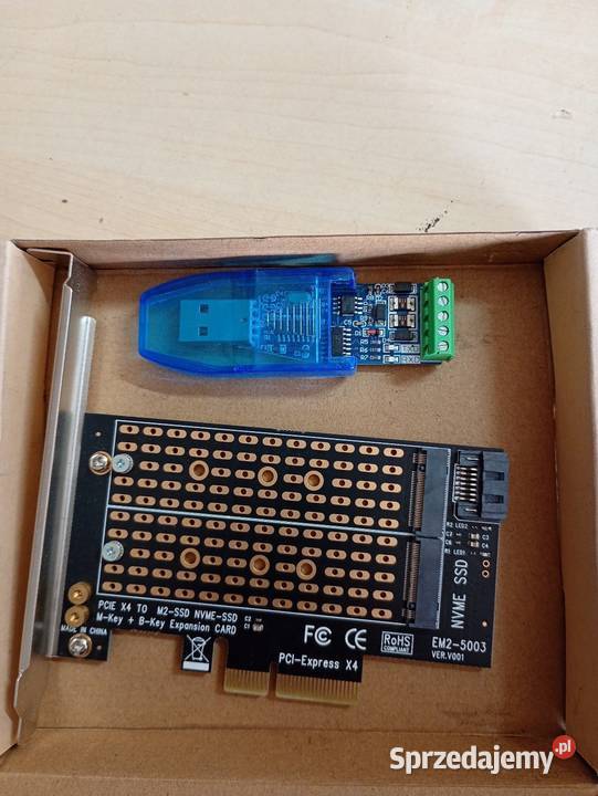 Adapter PCIE x4 do M2 NVMe BKey SSD EM25003 mazowieckie Przysucha