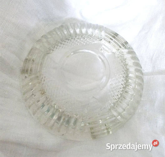 prl popielnica ze szkła szklana popielniczka prl Szczecin