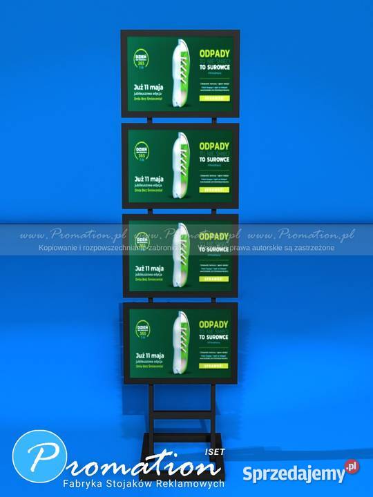 Czarny stand na plakaty A3 x 4 stojak do urzędu Łódź sprzedam