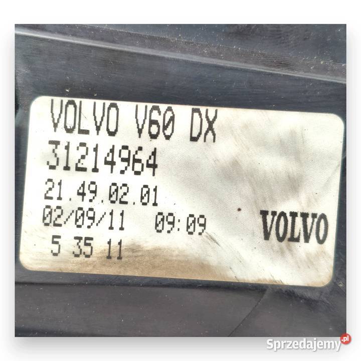 LAMPA PRAWA Volvo V60 20102018 tylnia prawy tył Lampy tylne Oświetlenie Chełm