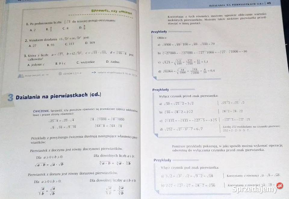 Matematyka 2 Małgorzata Dobrowolska Rok wydania 2011 Chełm sprzedam