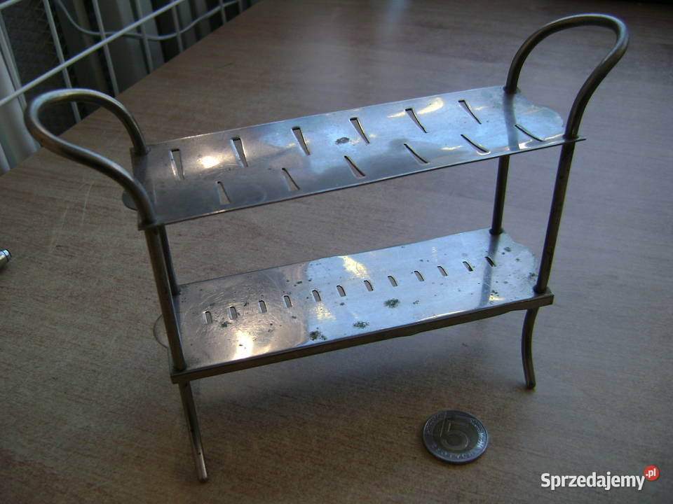 Starocie z PRL Stojak stalowy na 12 nożyków do Dom i Ogród