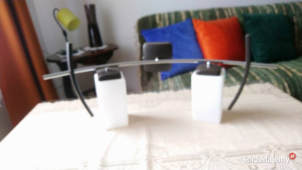 Kinkiet podwójny 58 czerń i biel Dwie żarówki