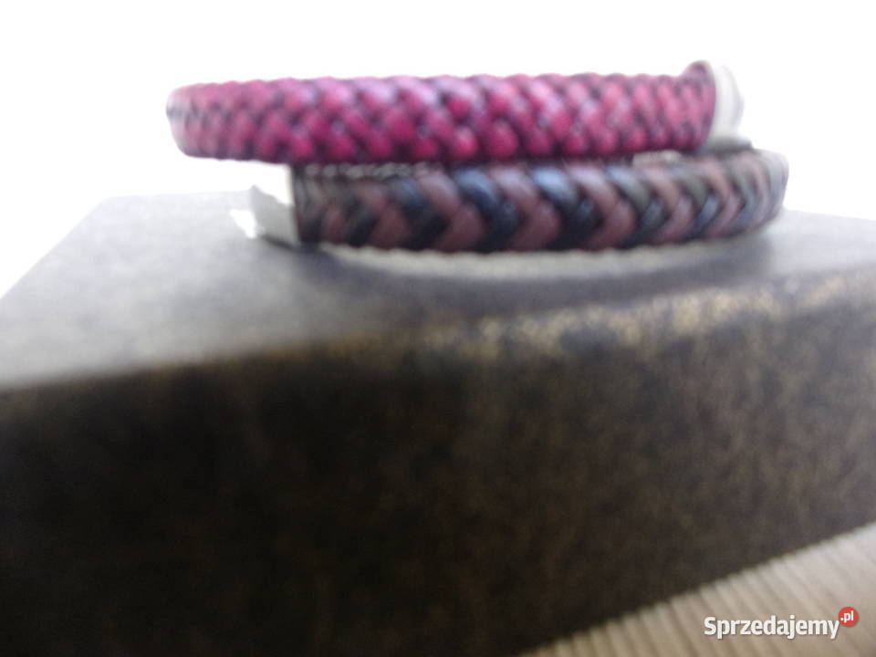 Elegancka bransoletka męska pleciona ze skóry 2 sprzedam