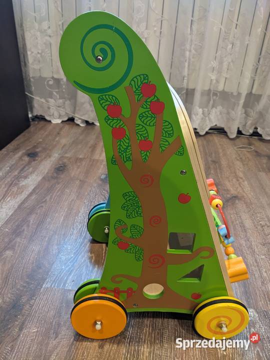CHODZIK pchacz EDUKACYJNY drewniany Sosnowiec