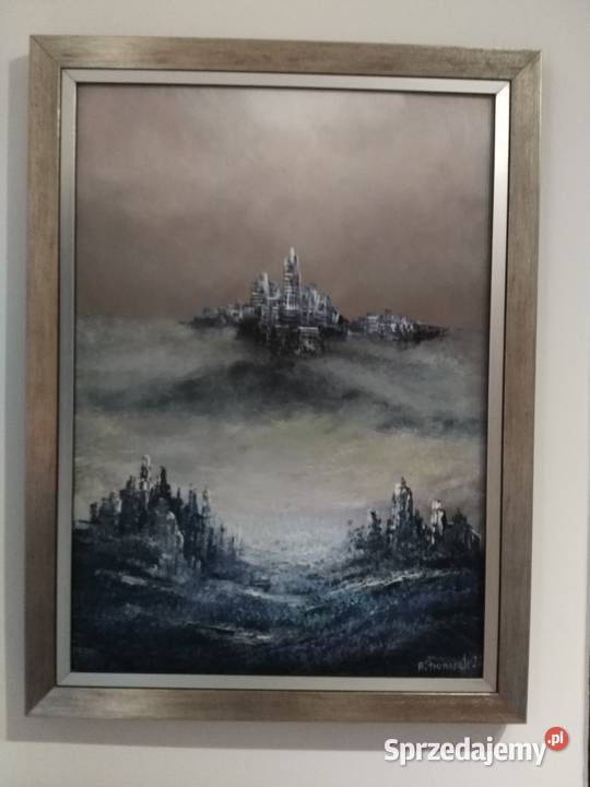 Andrzej Fronczak Droga do miasta akryl 2022 kujawsko-pomorskie Włocławek