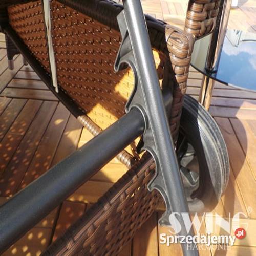 LEŻAK LEŻANKA OGRODOWA TECHNORATAN KOLOR CZARNY śląskie Kalety