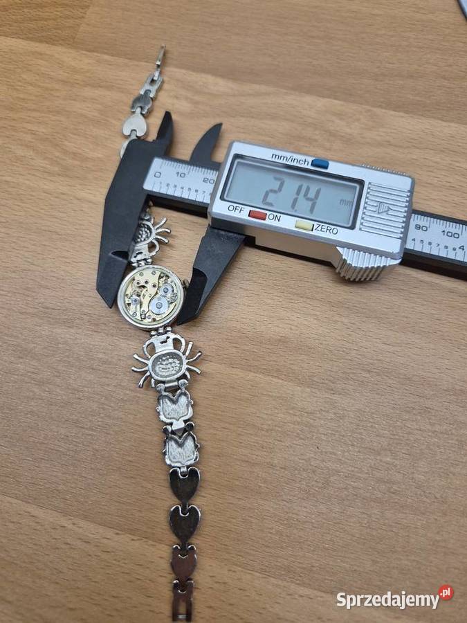 Vintage piękny biżuteryjny zegarek szwajcarski Damskie Chorzów