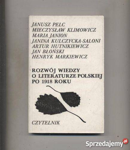 Rozwój wiedzy o literaturze polskiej 1918 roku Szczecin