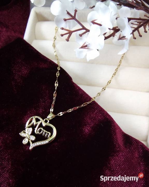 Złoty naszyjnik Mama ze stali chirurgicznej Pozostałe Zgierz