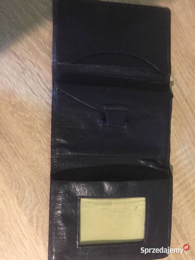 portfel męski czarny skórkowy Łódź
