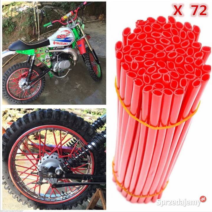 OZDOBNE NAKŁADKI NA SZPRYCHY ROWERU MOTOCYKLA 72 Mysłowice