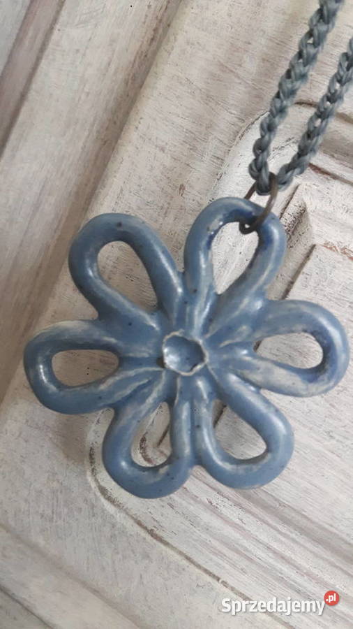 Naszyjnik ceramiczny ręcznie wykonany Otwock