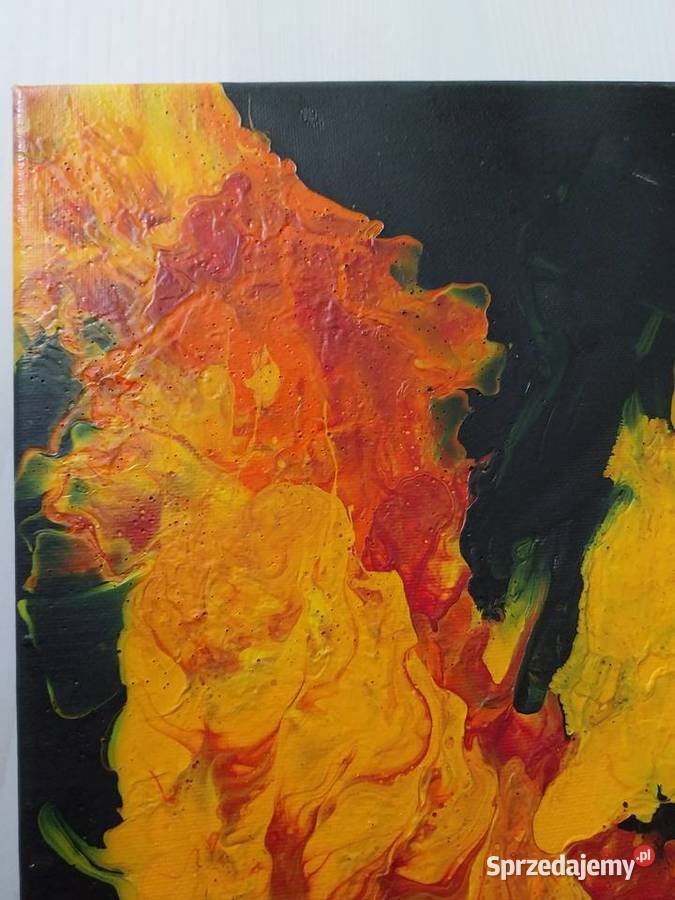 Żółty Ptak z Ulicy Sezamkowej obraz pouring