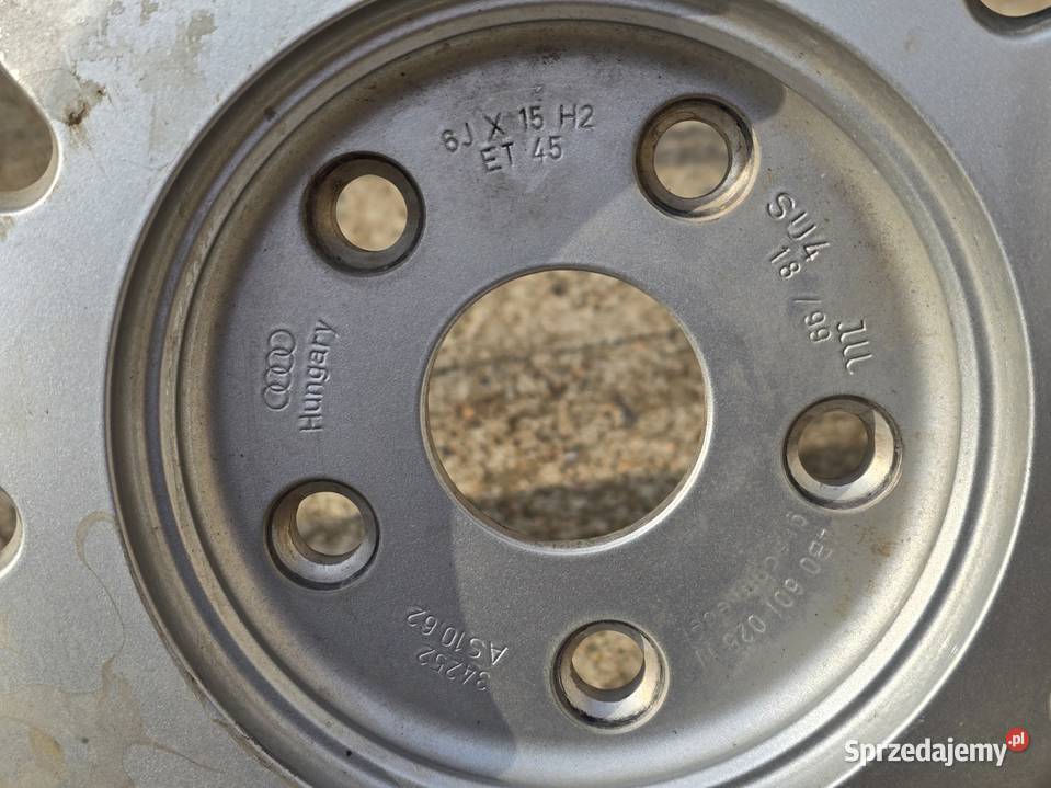 Alufelgi Audi A4 B5 6Jx15 H2 ET 45 450 Mietków