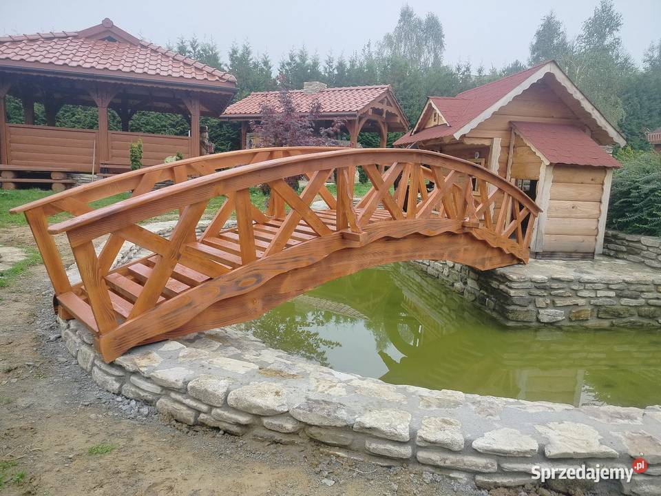 Kładka mostek do oczka wodnego stawu podkarpackie Bircza