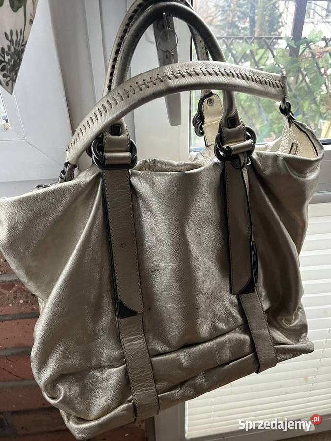 Torebka kolor starego złota skóra mega pakowna Dla kobiet Chorzów