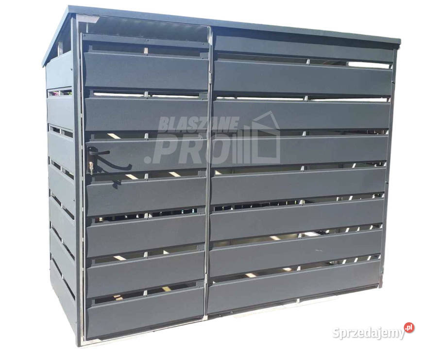 Wiata śmietnikowa spad tył 25x06m Antracyt Bełchatów