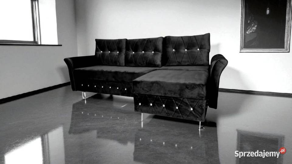 Narożnik rozkładana 2w1 Sofa Glamour pojemnik Wrocław
