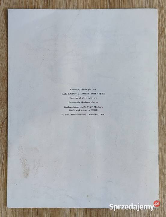 barwy chronią zwierzęta Gennadij Sniegiriew Warszawa