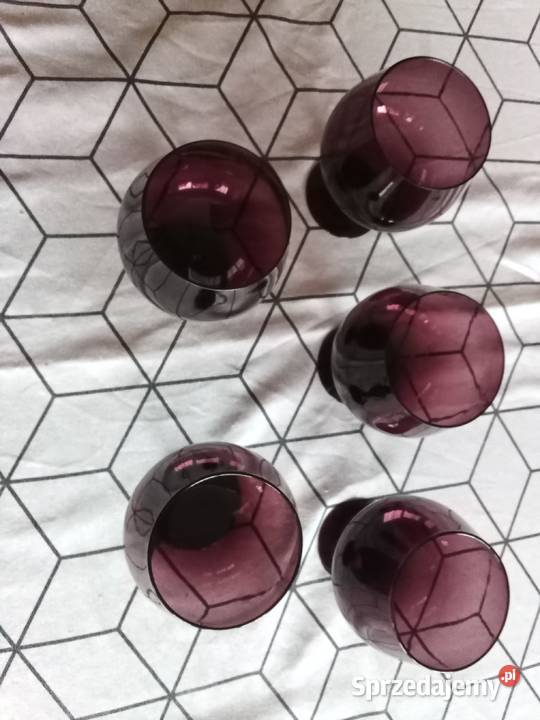 Prl kieliszki do koniaku 5 cienkie szkło duże Łódź