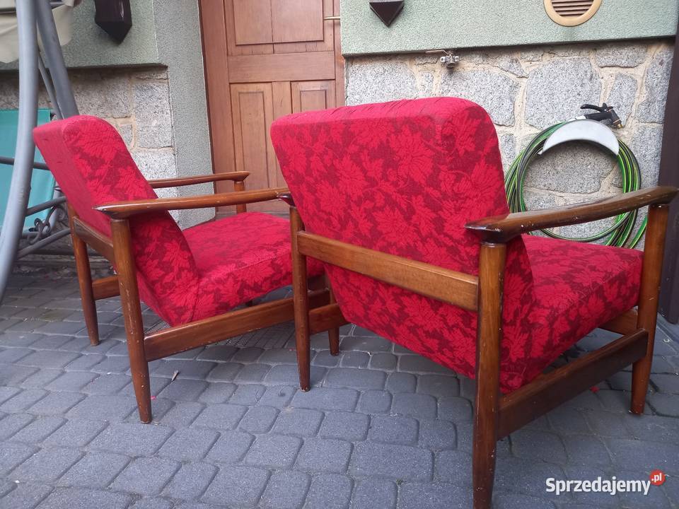 Fotele GFM 142 Edmund Homa PRL vintage Rawicz