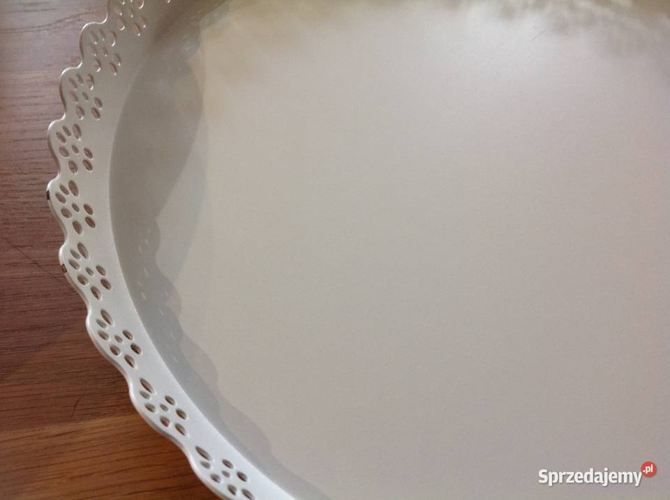 Taca Biała Metalowa Ażurowa biały sprzedam
