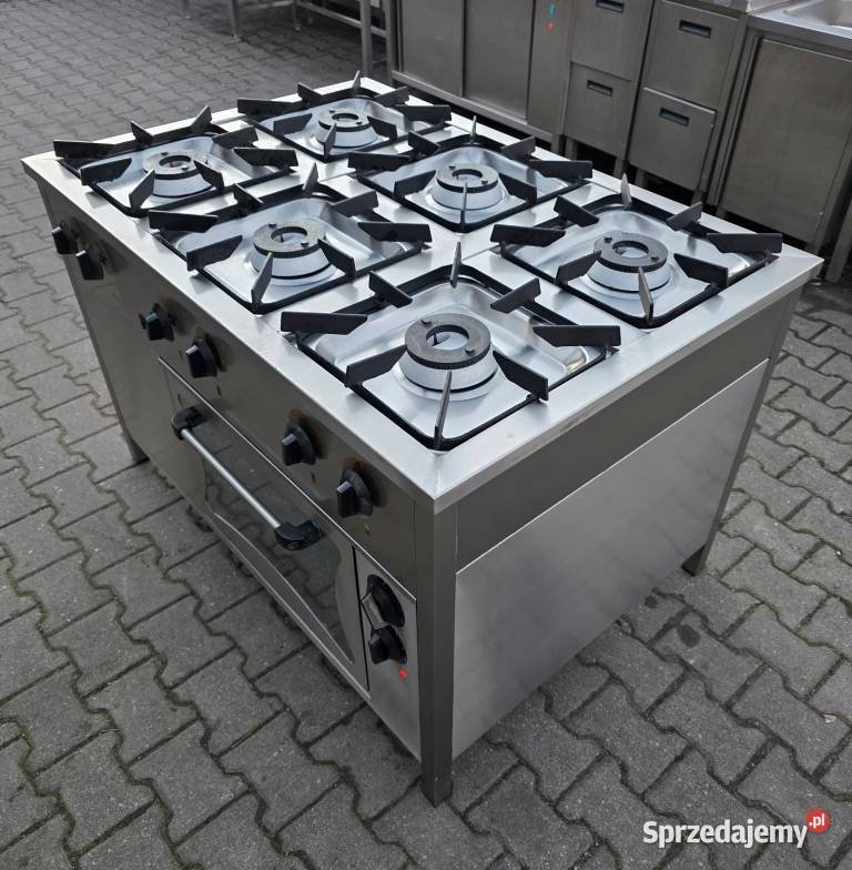 Kuchnia Gazowa 6 Pal Piekarnik Elekt EGAZ M1280 Gastronomia Nowe Skalmierzyce