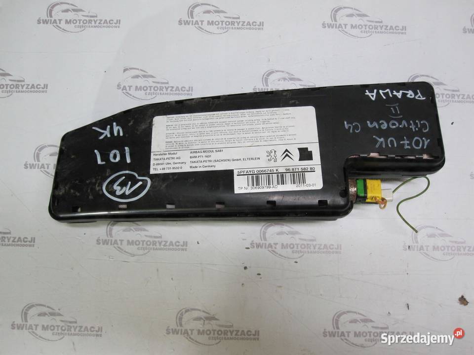 CITROEN C4 II 11r AIRBAG poduszka fotela prawa