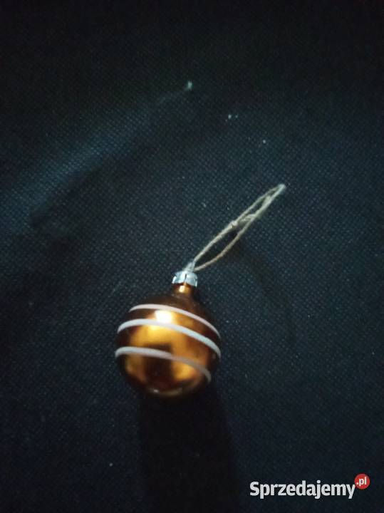 Mini bombka złota z paskami Warszawa